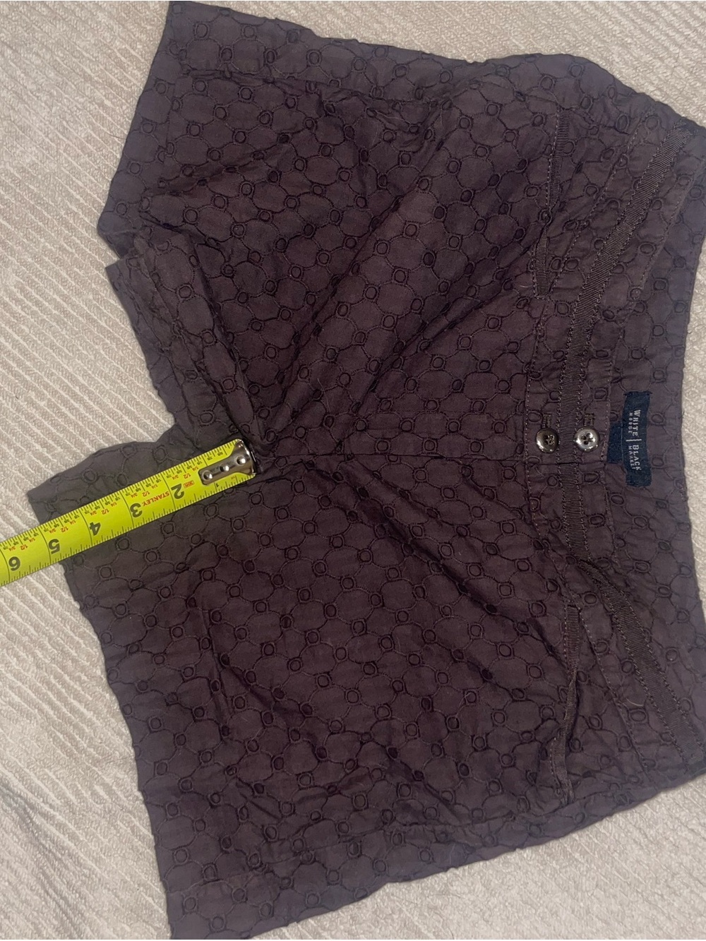 White House Black Market Women's Brown Eyelet Dress Shorts - Picture 8 of 8